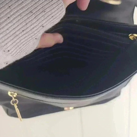 Charter Club Leather Black Purse with Gold Detail - Picture 8 of 15